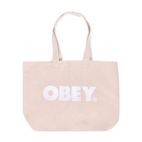 Obey Canvas Toteväska Natur/Vit Pink, Dam