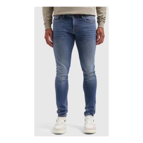 Pure Path Mäns Skinny Blå Jeans Trendig Stil Blue, Herr