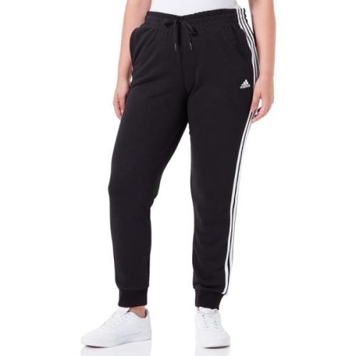 Adidas Svarta Slim Tapered Cuffed Träningsbyxor Black, Dam