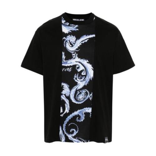 Versace Jeans Couture Svart T-shirt för Män Black, Herr