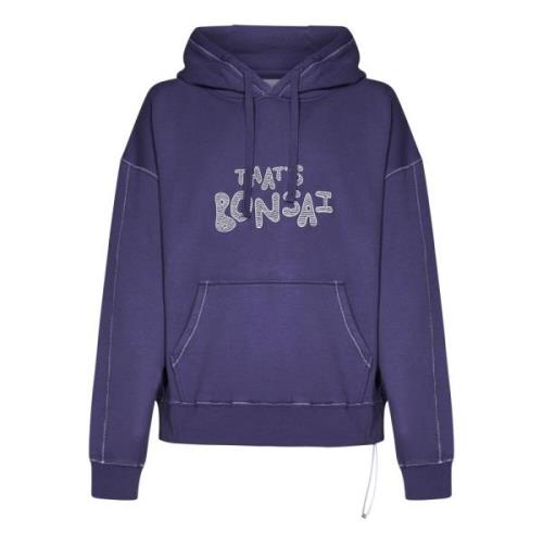 Bonsai Lila Broderad Logotyp Hoodie Aw24 Purple, Herr