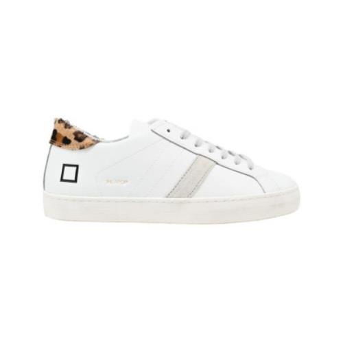 D.a.t.e. Casual Leopard Print Sneakers White, Herr