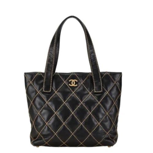 Chanel Vintage Pre-owned Laeder totevskor Black, Dam