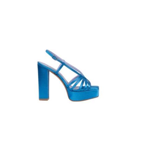 Albano High Heel Sandals Blue, Dam