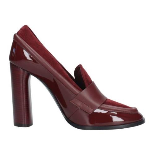 Casadei Med klack Bordeaux Red, Dam