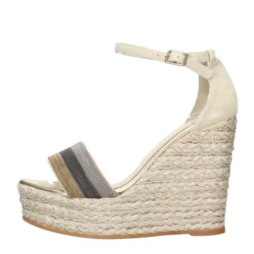 Espadrilles Espadrillos med klack MultiFärg Multicolor, Dam