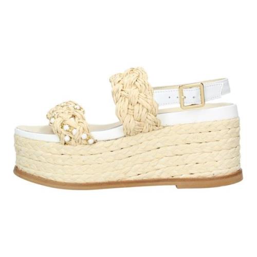 Espadrilles Espadrillos med klack Beige Beige, Dam