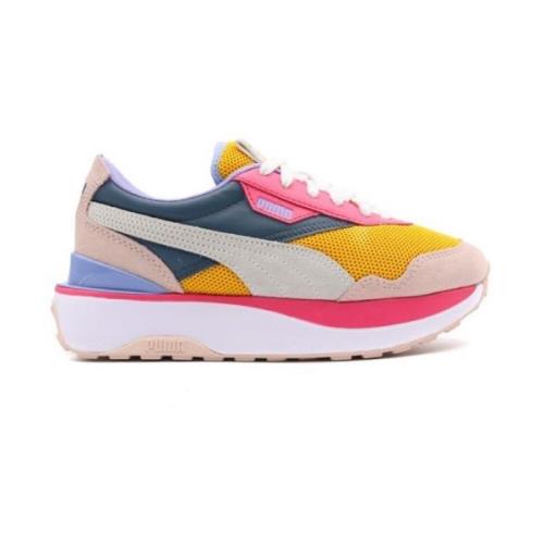 Puma Gula Sneakers med Patchat Logo Multicolor, Dam