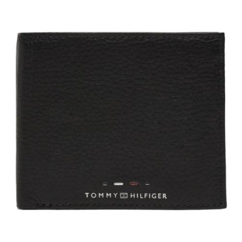 Tommy Hilfiger Svart Läder Insida Fickplånbok Black, Herr