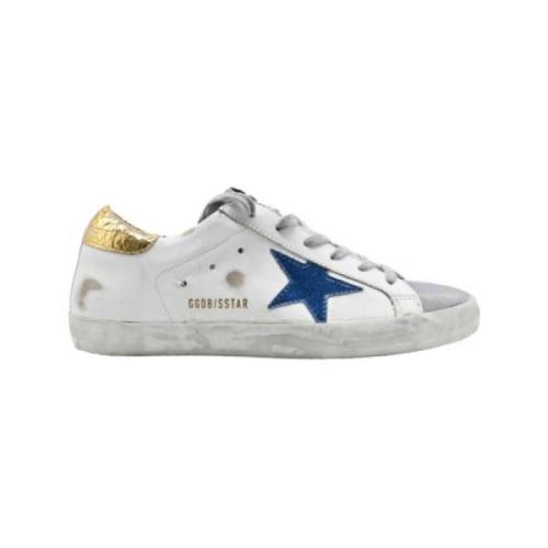 Golden Goose Vita Blå Stjärnsneakers för Män White, Herr