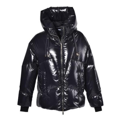 Baldinini Down jacket in black nylon Black, Dam