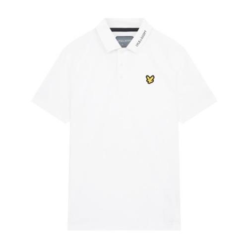 Lyle & Scott Tech Krage Logo Polo Skjorta White, Herr