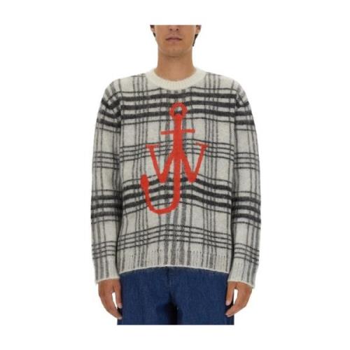 JW Anderson Logo Jersey Ullblandning Tröja Multicolor, Herr