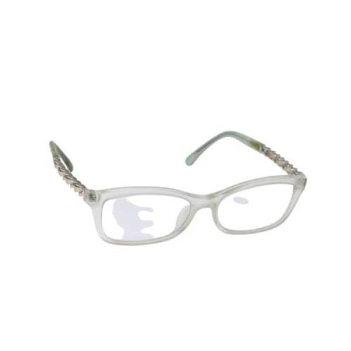 Chanel Vintage Pre-owned Plast solglasgon White, Dam