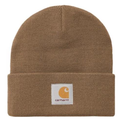 Carhartt Wip Kort Klocka Ull Mössa Brown, Unisex