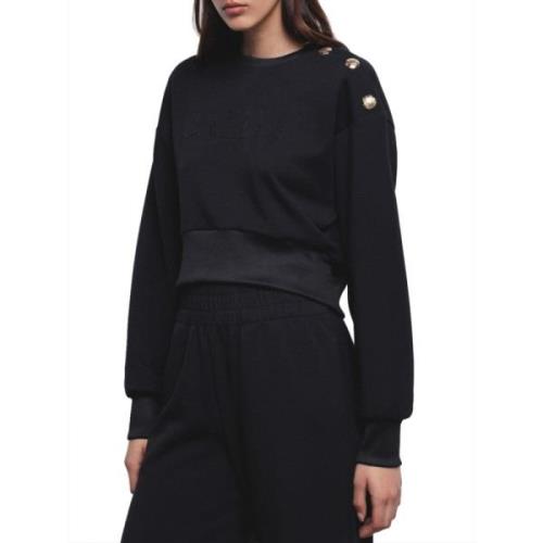 Gaëlle Paris Svart hög hals tröja Fw24/25 kollektion Black, Dam