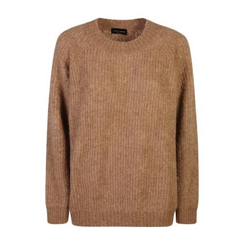 Roberto Collina Brun Stickad Sweatshirt Aw24 Brown, Dam