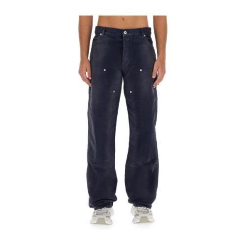 Heron Preston Cargo Jeans Straight Fit Bomull Italien Blue, Herr