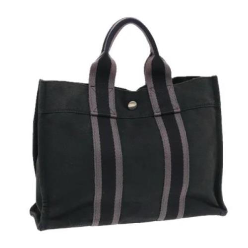 Hermès Vintage Pre-owned Canvas totevskor Black, Dam