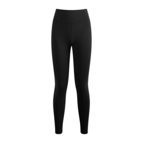 Sporty & Rich Svarta Logo Leggings för Aktivt Slitage Black, Dam