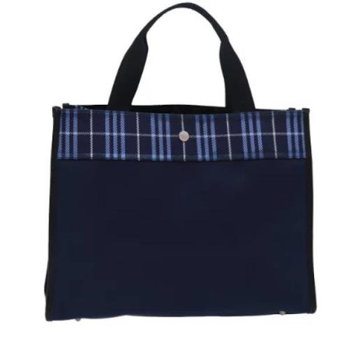 Burberry Vintage Pre-owned Nylon axelremsvskor Blue, Dam