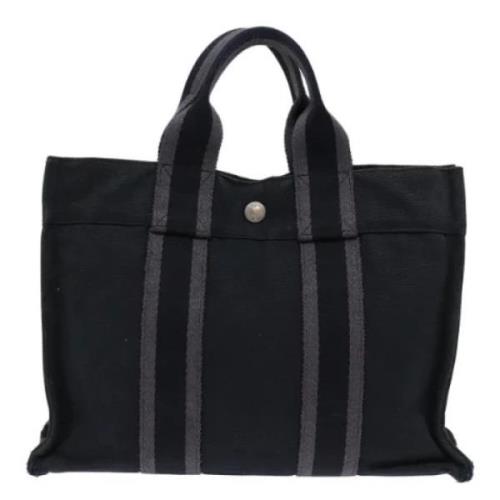 Hermès Vintage Pre-owned Canvas totevskor Black, Dam