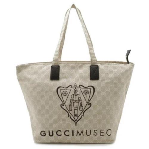 Gucci Vintage Pre-owned Canvas totevskor Beige, Dam