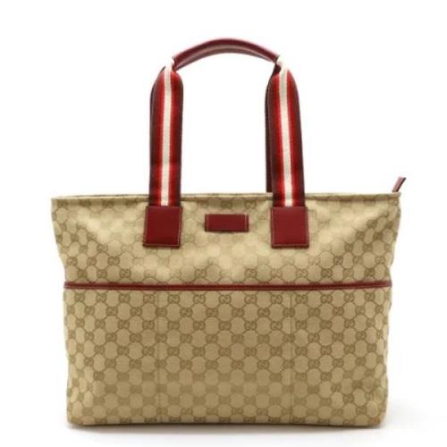 Gucci Vintage Pre-owned Canvas totevskor Beige, Dam