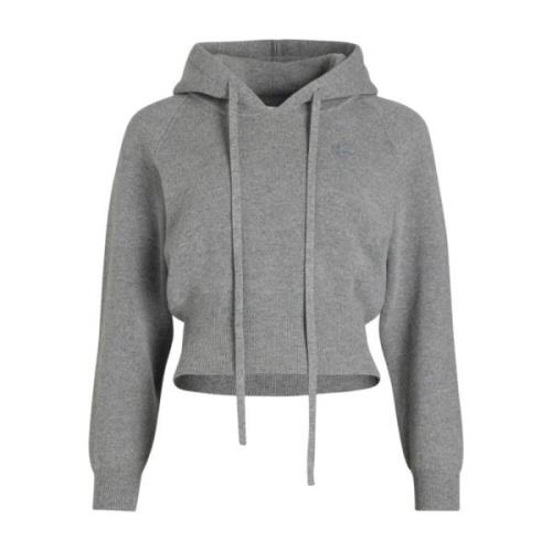 Patou Grå hoodie med broderad logotyp Gray, Dam