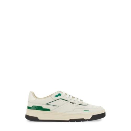 Boss Sportiga Sneakers med Gummisula White, Herr