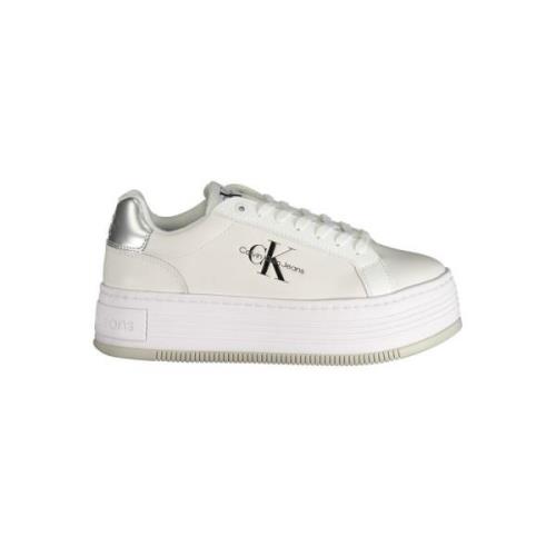 Calvin Klein Vita polyester sneakers med kilklack White, Dam