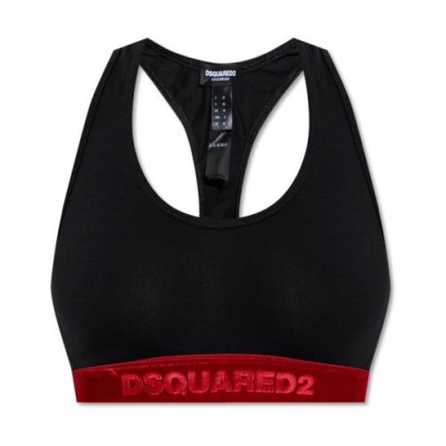 Dsquared2 Logo Bra Black, Dam