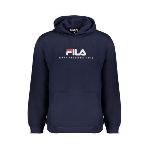 Fila Stilren Baumwollpullover Hoodie Blue, Herr