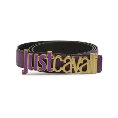 Just Cavalli Lila Dammbälte, Polyester och Läder Purple, Dam