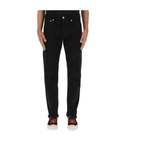 Kenzo Slim-Fit Jeans med knappstängning Black, Herr