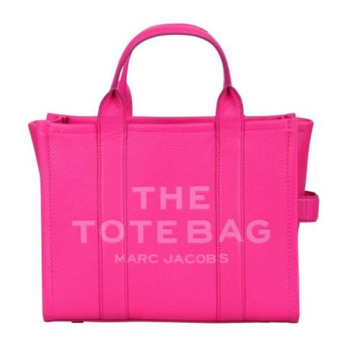 Marc Jacobs Läder Toteväska med Graverad Logotyp Pink, Dam