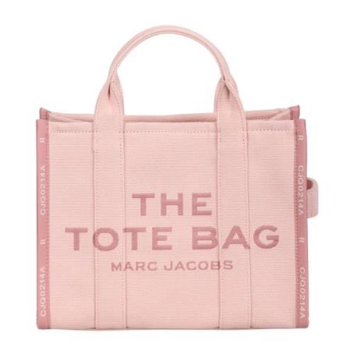 Marc Jacobs Jacquard Liten Toteväska med Logobroderi Pink, Dam