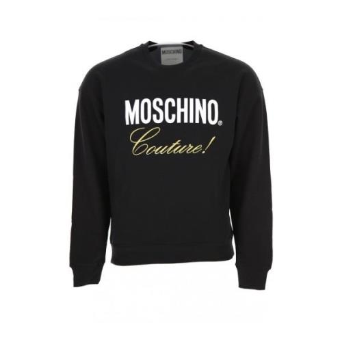 Moschino Tränings T-shirt, Bekväm och Stilfull Sweatshirt Black, Herr