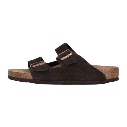 Birkenstock Brun Mocka Herrtofflor Stilfull Brown, Herr