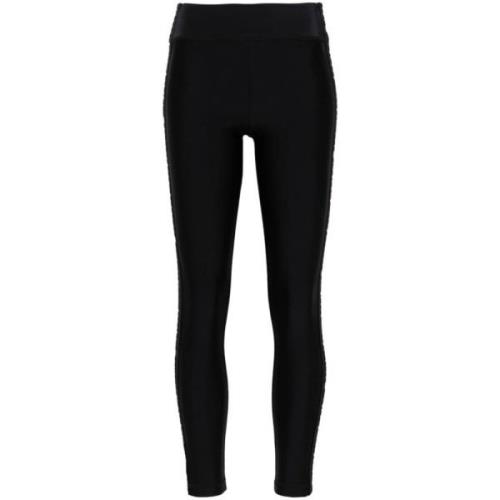 Versace Jeans Couture Svarta Leggings för Kvinnor Aw24 Black, Dam