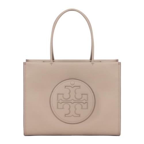 Tory Burch Logo-Appliqué Liten Toteväska Beige, Dam