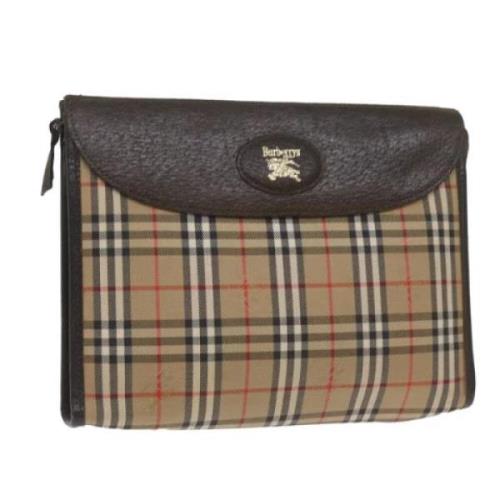 Burberry Vintage Pre-owned Canvas kuvertvskor Brown, Dam