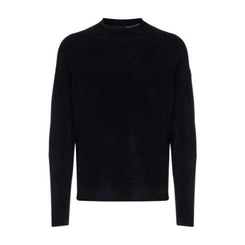 RRD Velvet Round Knit Sweater Black, Herr