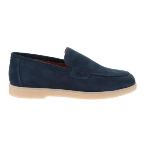 Nerogiardini Läder Herr Loafers Komfort Stil Blue, Herr