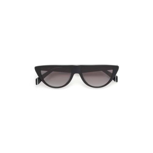 Kaleos Geometrisk Svart Acetat Solglasögon Black, Dam