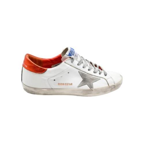 Golden Goose Superstar Vit Orange Sneakers White, Herr