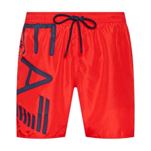 Emporio Armani EA7 Röda Logga Simboxershorts Red, Herr