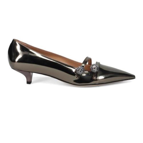 Prosperine Elegant Silverklack Pumps Gray, Dam