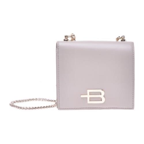 Baldinini Wallet with chain in taupe leather Beige, Dam