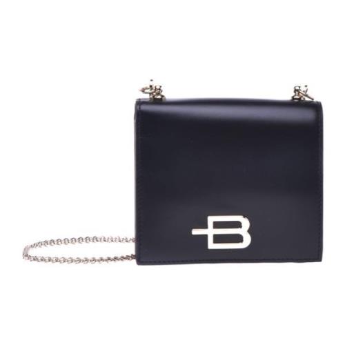 Baldinini Wallet with chain in black leather Black, Dam